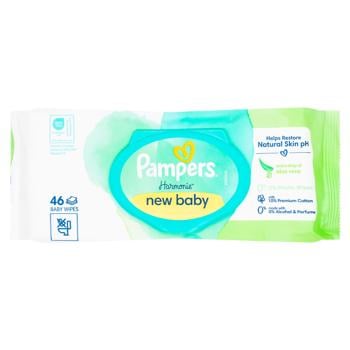 Pampers Harmonie new baby Damp Napkins 46pc - buy, prices for MegaMarket - photo 1