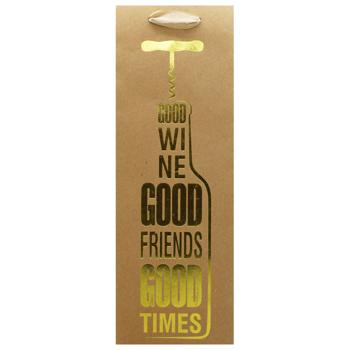 Пакет Angel Gifts для бутылки 360*125*85мм AG91363 в ассортименте - купить, цены на МегаМаркет - фото 2