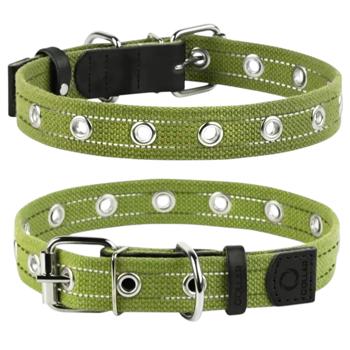 Collar Canvas Dimensionless Dog Collar 52cm/25mm Green