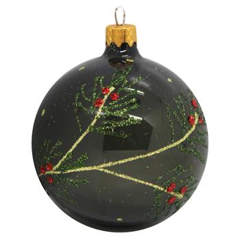 Koopman Dark Christmas Ball with Flowers 10cm in Assortment - buy, prices for NOVUS - photo 3