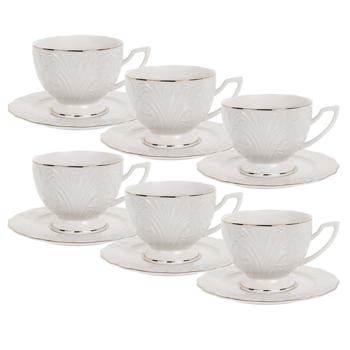 Набір чайний Lefard з золотом 12пр*220мл - купити, ціни на МегаМаркет - фото 1