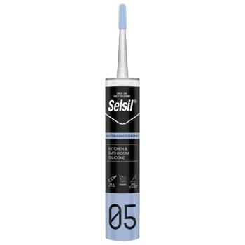Selsil Silicone Sealant for Kitchen and Bathroom White 280ml