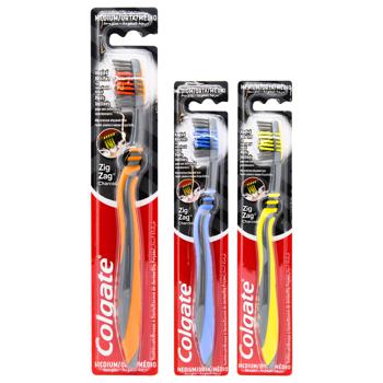 Зубная щетка Colgate Зиг Заг Древесный уголь средней жесткости - купить, цены на Auchan - фото 1