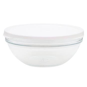 Pasabahce Chefs Salad Bowl with White Lid 20cm - buy, prices for MegaMarket - photo 1