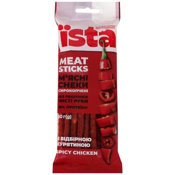 Снеки м'ясні Їsta Spicy Chicken сирокопчені 80г - купити, ціни на Cупермаркет "Харків" - фото 1