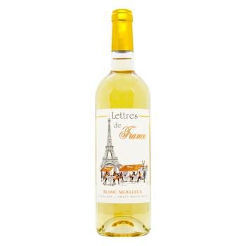 Lettres De France Blanc Moelleux White Semisweet Wine 11% 0.75l - buy, prices for Auchan - photo 2