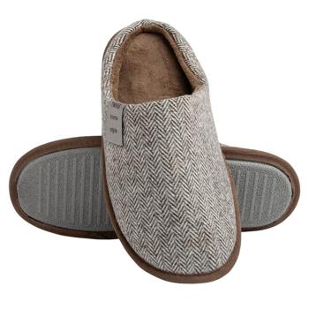 Тапочки домашние Twins Elegant мужские получешки р.44-45 коричневый