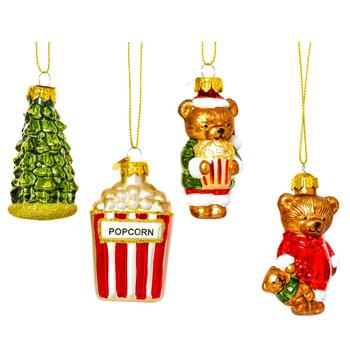 Подвеска Decoris Попкорн/Мишка/Елка 5х4х7см в ассортименте - купить, цены на METRO - фото 1