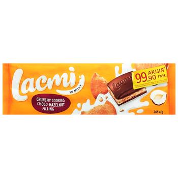 Roshen Laсmi Chocolate Nut Cookies Milk Chocolate 265g - buy, prices for Vostorg - photo 1