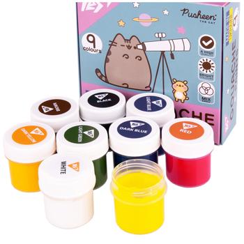 Краски гуашевые Yes Pusheen 9 цветов - купить, цены на Идеал - фото 5