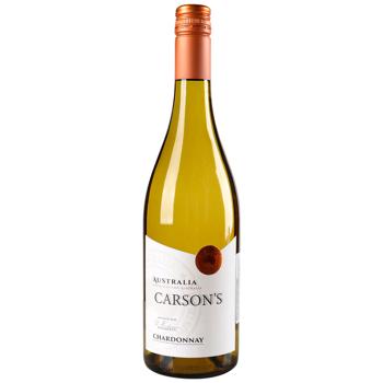 Carson's Chardonnay White Dry Wine 12.5% 0.75l - buy, prices for Za Raz - photo 1