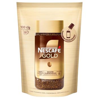 Кофе растворимый NESCAFÉ® Gold сублимированная 100г - купить, цены на ULTRAMARKET - фото 1
