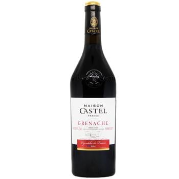 Вино Maison Castel Grenache красное полусладкое 12,5% 0,75л - купить, цены на Auchan - фото 1