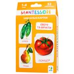 Набор учебных карточек Dodo Монтессори Овощи и фрукты