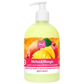 Bioton Melon and Mango Liquid Cream Soap with Moisturizing Milk 500ml