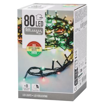 Koopman Outdoor Electric Garland 80 LED 9m 3-Color in Assortment - buy, prices for NOVUS - photo 1