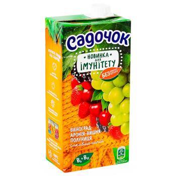 Напій соковий Садочок для Імунітету виноград-горобина-вишня-полуниця 0,95л - купити, ціни на Auchan - фото 4
