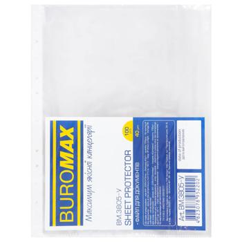 Файл для документов Buromax А4+ 40мкм 100шт - купить, цены на ULTRAMARKET - фото 1