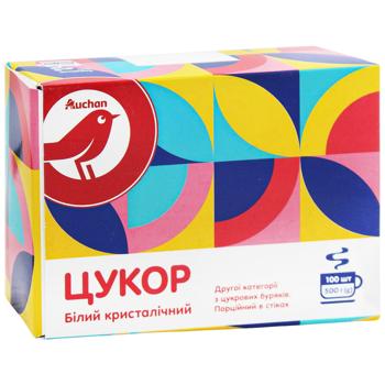 Цукор Auchan білий кристалічний в стіках 100шт 500г - купити, ціни на - фото 3