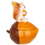 Банка Bona Di в форме ореха керамическая 600мл коричневый