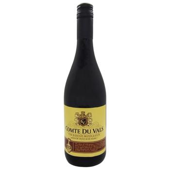 Comte Du Vals Blanc Red Semisweet Wine 11.5% ​​0.75l - buy, prices for - photo 1