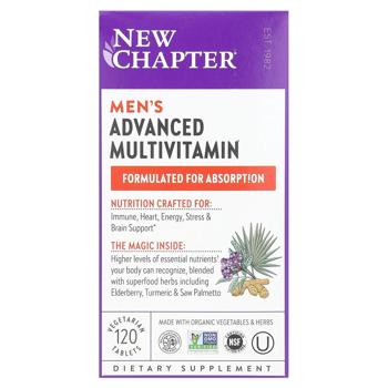 Ежедневные витамины для мужчин, Every Man Multivitamin, New Chapter, 120 таблеток - купити, ціни на Біотус - фото 2
