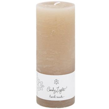 Candy Light Beige Cylinder Candle 6x15cm