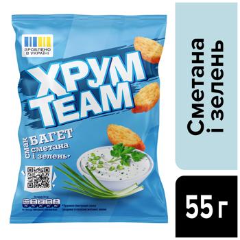 Khrum Team Rusks Baguette with Sour Cream and Herbs Flavor 90g - buy, prices for COSMOS - photo 2