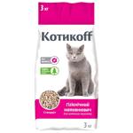 Наповнювач гігієнічний Котикоff для котів деревний 3кг