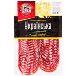 Ковбаса Алан Українська нарізана сирокопчена вищий сорт 80г