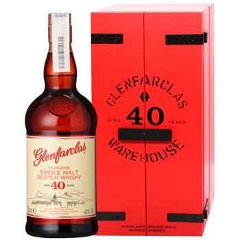 Whiskey Glenfarclas 43% 40years 700ml cardboard box - buy, prices for WINETIME - photo 1