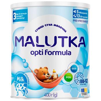 Malutka Opti Formula 3 Infant Formula From 12 Months 400g - buy, prices for Torba - photo 1