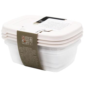 Емкость для хранения Excellent Houseware с крышкой 3шт в ассортименте - купить, цены на - фото 4