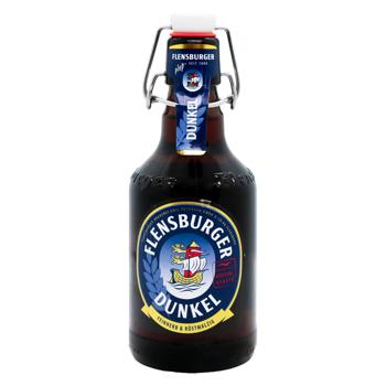 Пиво Flensburger Dunkel темне 4,8% 0,33л - купити, ціни на AlcoHub - фото 1