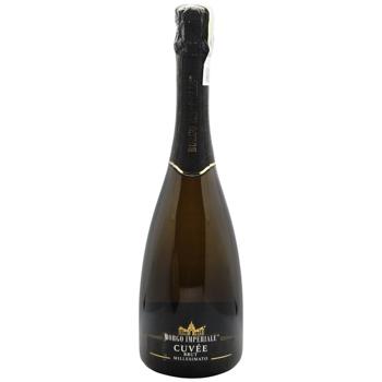 Вино игристое Borgo Imperiale Cuvee Brut Millesimato брют белое 11% 0,75л - купить, цены на AlcoHub - фото 1