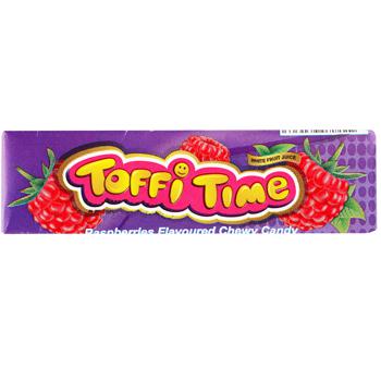 Monzhar Toffi Time Raspberry Flavoured Chewing Candy 25g