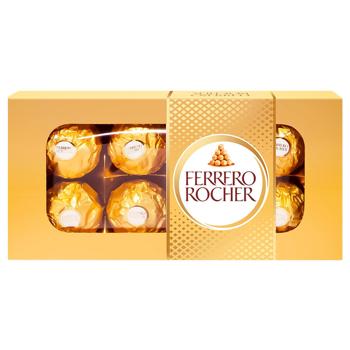 Цукерки Ferrero Rocher з лісовим горіхом 100г - купити, ціни на КОСМОС - фото 1