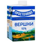 Сливки Простонаше стерилизованные 15% 200г