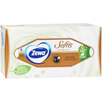 Zewa Softis Natural Soft Cosmetic Napkins 80pcs - buy, prices for COSMOS - photo 3