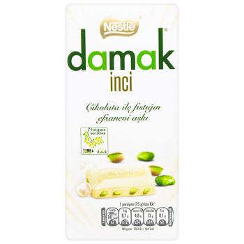 Шоколад білий Damak з фісташками 70г