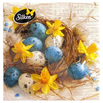 Silken Easter Decor 3-Ply Table Napkins 33*33cm 18pcs - buy, prices for MegaMarket - photo 1