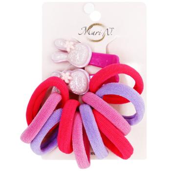Mari N. Set of Kid's Hair Clips with Elastic Bands 12pcs in assortment - buy, prices for Auchan - photo 5