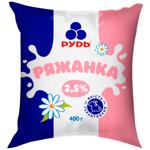 Ряженка Рудь 2,5% 400г