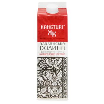 Вино Kaheturi Алазанська Долина червоне напівсолодке 9-12% 1л - купити, ціни на Ідеал - фото 2