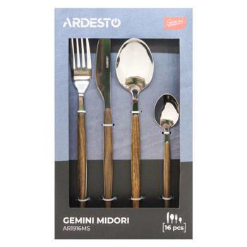 Ardesto Gemini Set of Cutlery 16pcs Brown - buy, prices for - photo 2