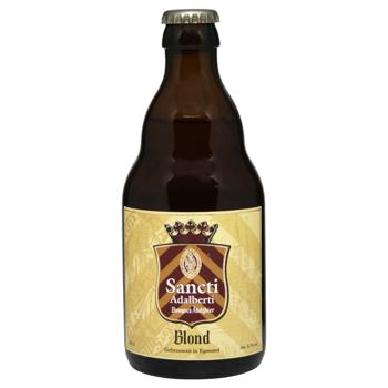 Пиво Sancti Adalberti Blonde 0,33л скло 5,7% И352 (Нід) - купить, цены на КОСМОС - фото 1