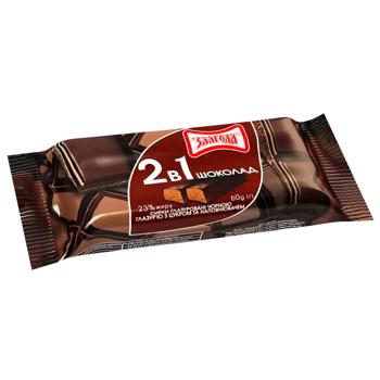 Zlagoda 2in1 Chocolate Glazed Curd Snack 23% 60g - buy, prices for Vostorg - photo 1