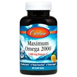 Рыбий жир Carlson Labs Maximum Omega 2000 со вкусом лимона 2000мг 60 гелевых капсул