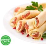 Млинці закусочні з сьомгою слабосоленою