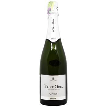Вино ігристе Torre Oria Cava Brut біле сухе 11,5% 0,75л - купити, ціни на МегаМаркет - фото 1